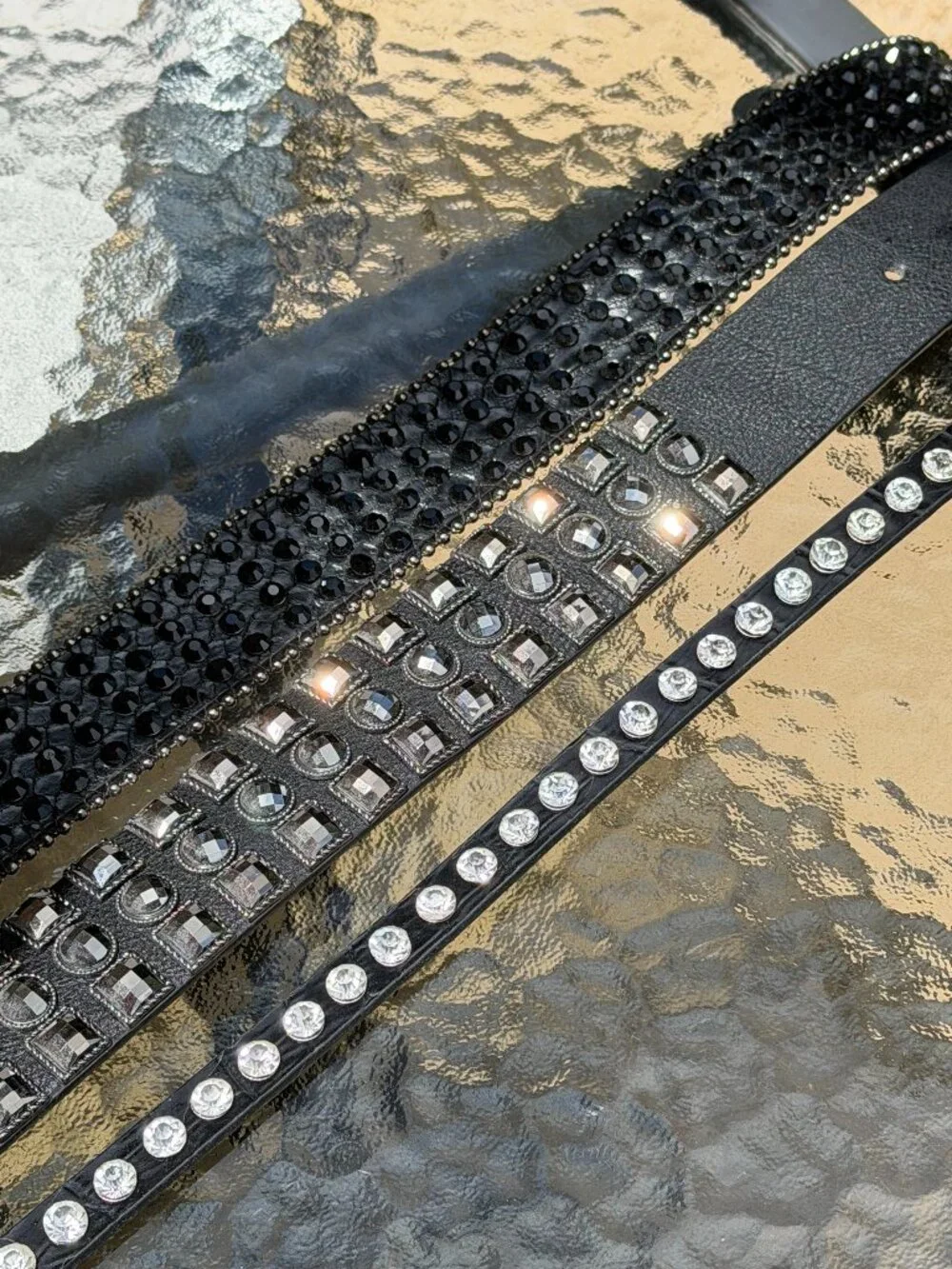 3 BLING BELTS!  Size XL Women's